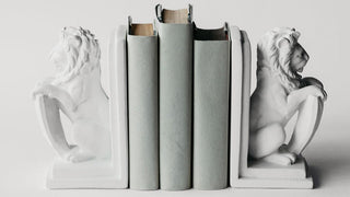 Lion Shield Bookends