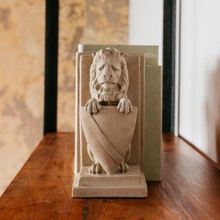 Lion Shield Bookends