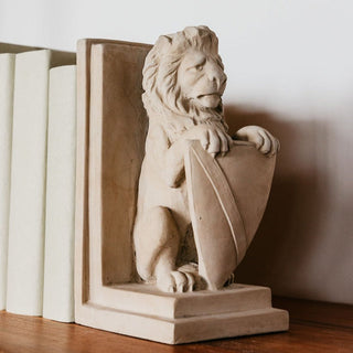 Lion Shield Bookends