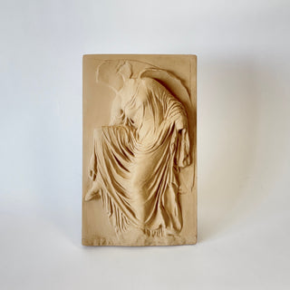 Relief sculpture of Nike, in terracotta, from Ancient Greece against a white background

House Parts handmade, crafted, artisan, high quality, statues, busts, and garden and animal figurines.  Unique gifts for everyone. Indoor decorations, Outdoor statues and garden items. Fantasy, whimsical, thoughtful gifts, original gift idea, shop small business, plaster, concrete, Clam shell, Gargoyles, Alice in Wonderland, animal lover gifts, pet memorial