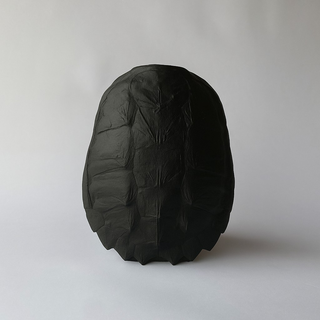 Snapping turtle shell finished in black.  The black contrast highlights the natural patterns of the shell 

House Parts handmade, crafted, artisan, high quality, statues, busts, and garden and animal figurines.  Unique gifts for everyone. Indoor decorations, Outdoor statues and garden items. Fantasy, whimsical, thoughtful gifts, original gift idea, shop small business, plaster, concrete, Clam shell, Gargoyles, animal lover gifts, pet memorial